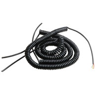 Black Indoor telephone cable 4 cores spiral cable for telephone