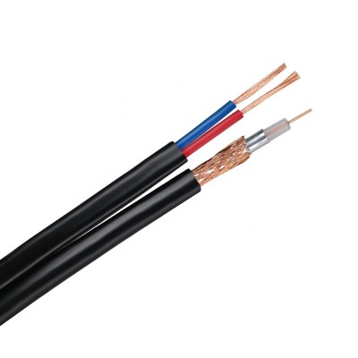 OEM RG59 Coaxial Cable HD Video CCTV Cable With bare copper CCA 2core 0.5mm2 Power cable